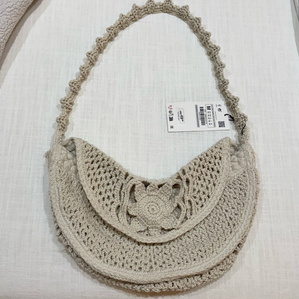 Zara Macramé Shoulder Bag - Picture 10 of 12